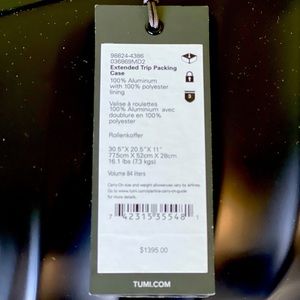 Tumi luggage extended trip packing case 19 degree aluminum